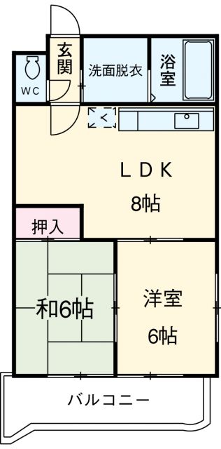 名古屋市港区知多のマンションの間取り