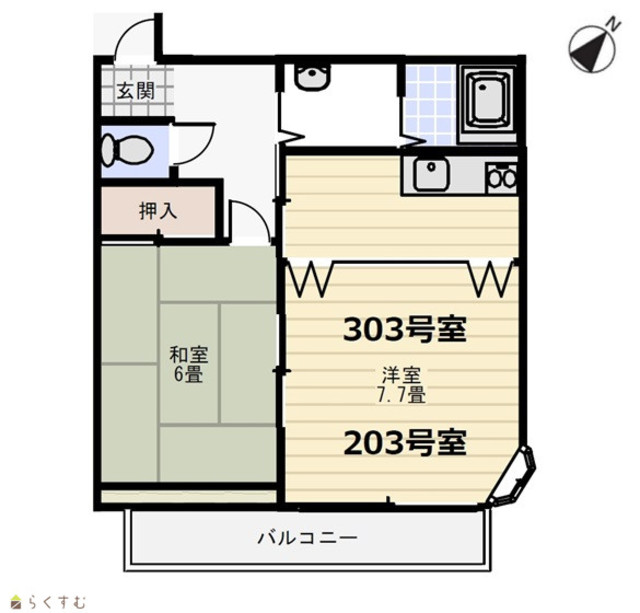 NKハイツの間取り