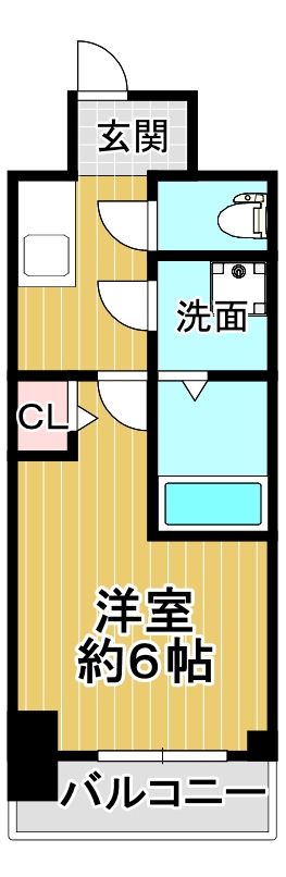 大阪市阿倍野区旭町のマンションの間取り