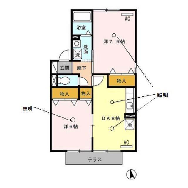 シェソワＮの間取り