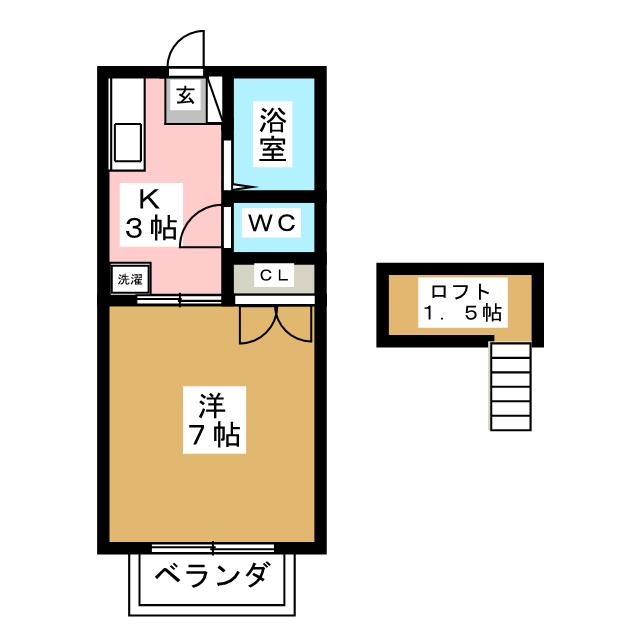 大石ハイツＡの間取り