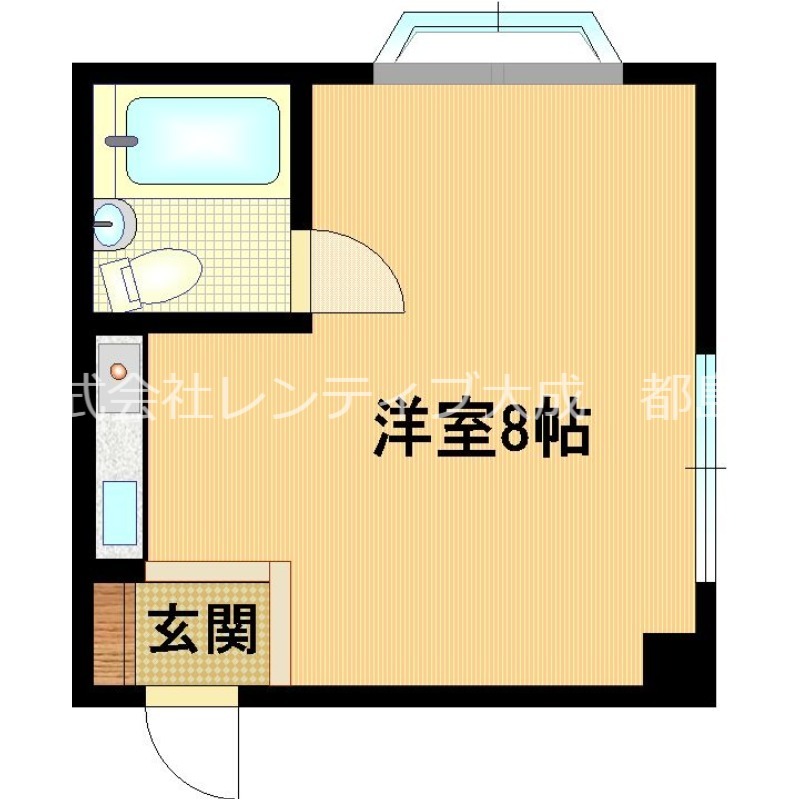 大阪市都島区都島本通のマンションの間取り