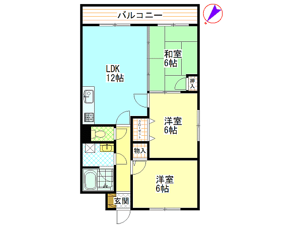 プリメゾン相田の間取り