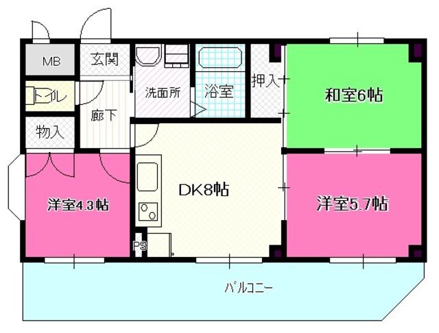 メゾンメリオールの間取り