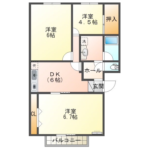 アンビエンテ虹ヶ丘の間取り