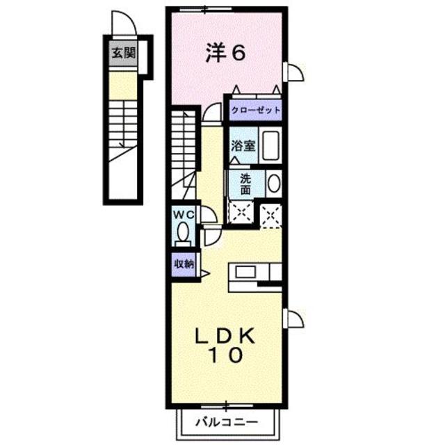 御殿場市二の岡のアパートの間取り