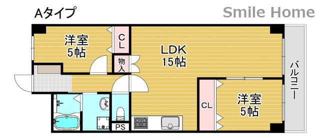 【パレ北加賀屋の間取り】