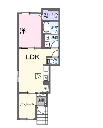 船橋市小室町のアパートの間取り