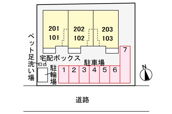 【アサントIIの駐車場】