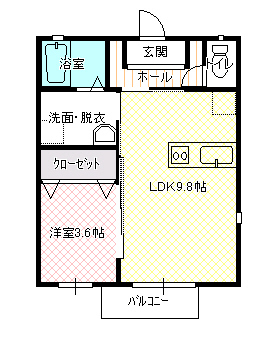 マストライフ高崎上大類A棟の間取り