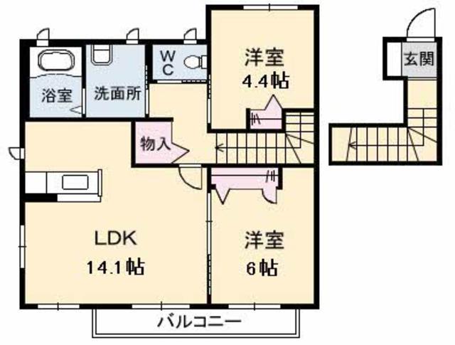 シャーメゾン・千歳　Ａ棟の間取り