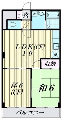 大田区大森東のマンションの間取り