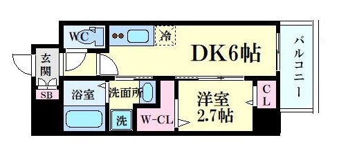 エステムコート大阪グラビティの間取り