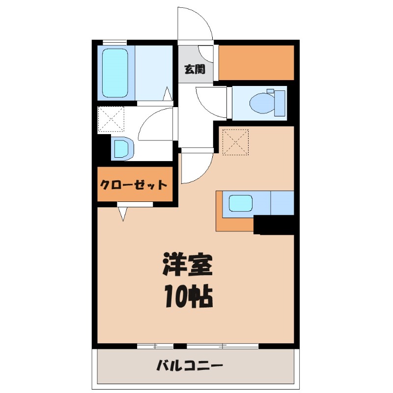 太田市浜町のアパートの間取り