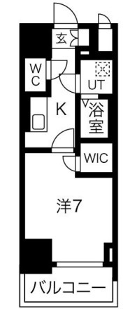 大阪市港区夕凪のマンションの間取り