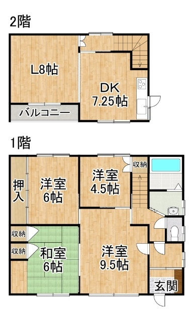 東１４南３貸家の間取り