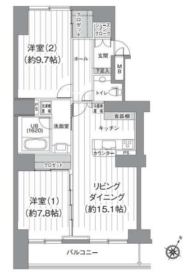 T s garden 北柏 2号棟の間取り