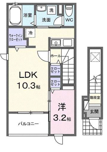 ライフシティ　グランエールの間取り