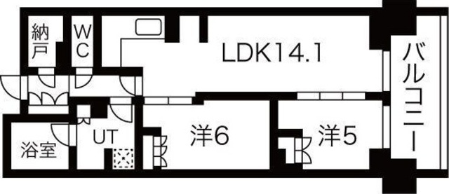 プラウドタワー名古屋伏見の間取り