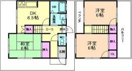 神戸市須磨区友が丘のアパートの間取り