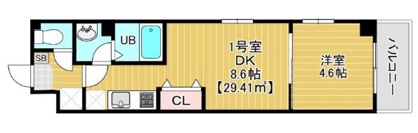 千葉市稲毛区稲毛のマンションの間取り