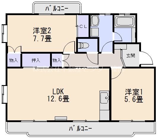 メゾン松下Eの間取り