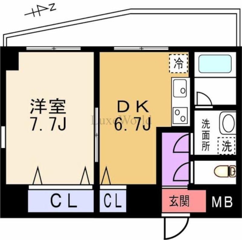 川崎市川崎区伊勢町のマンションの間取り