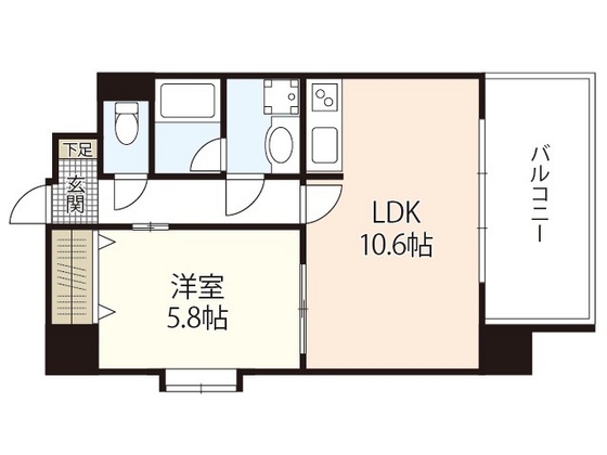 広島市中区平野町のマンションの間取り