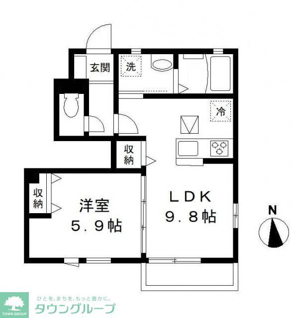 船橋市二和東のアパートの間取り