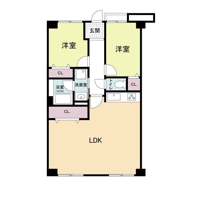 大阪市生野区巽中のマンションの間取り