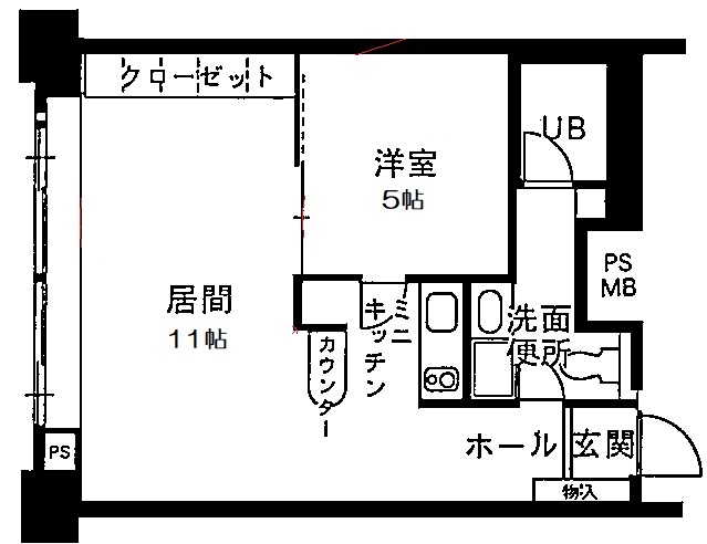 イーストコート2番街の間取り