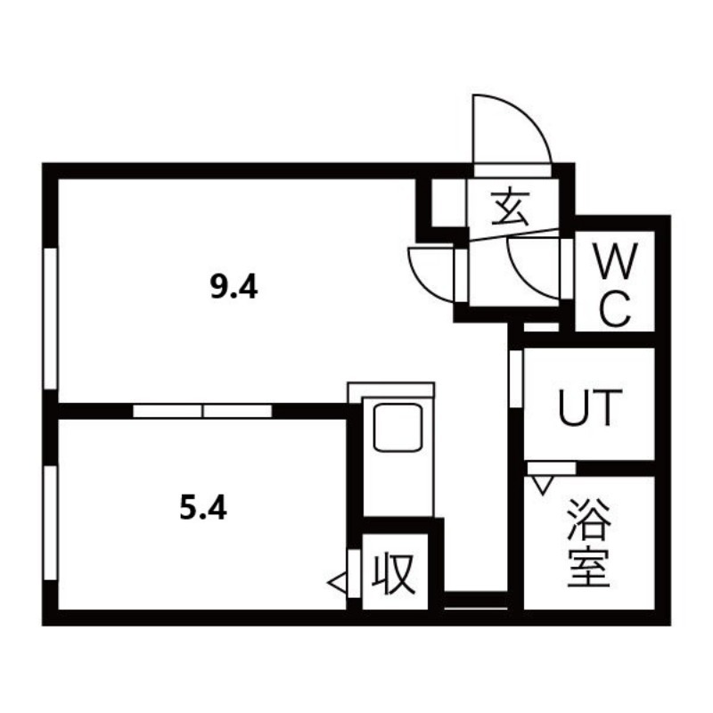 札幌市手稲区曙二条のマンションの間取り