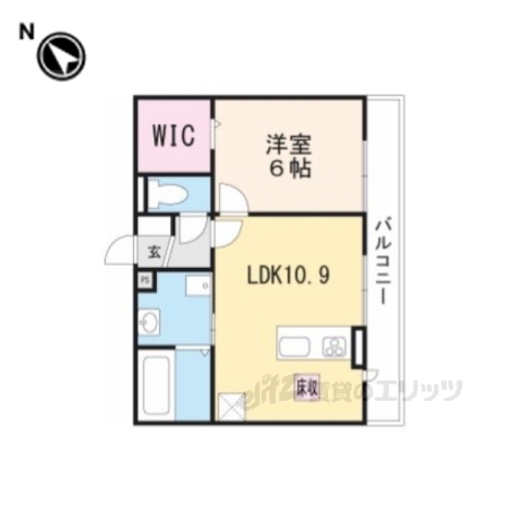 甲賀市水口町中邸のアパートの間取り