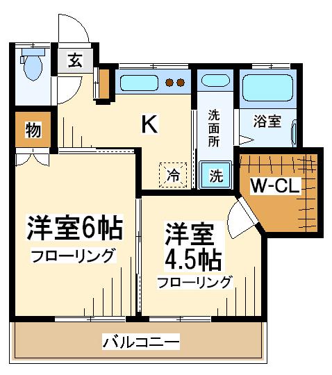 メゾンドフルールA棟　-当社管理物件-の間取り