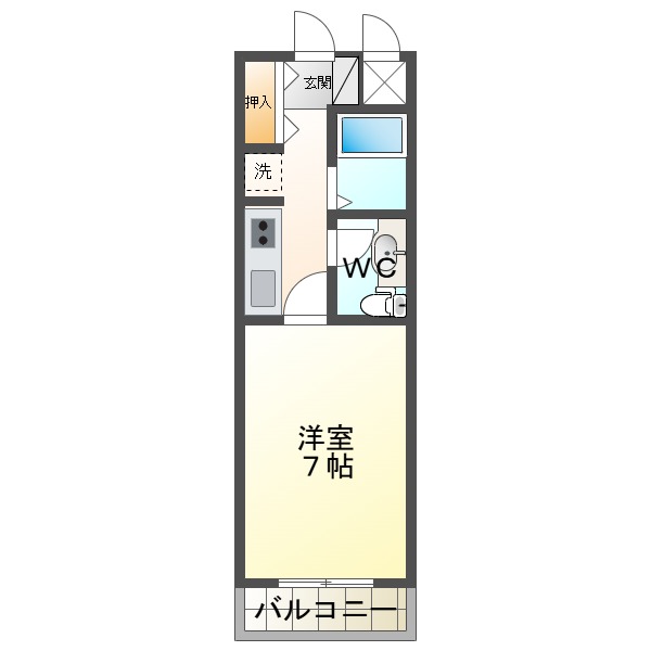 神戸市垂水区海岸通のマンションの間取り