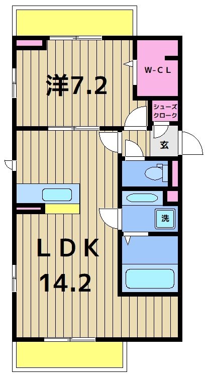 Ｄーｒｏｏｍ煌の間取り