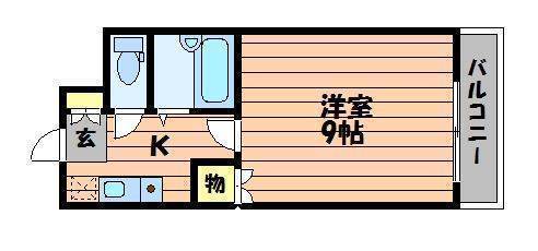 倉敷市玉島爪崎のアパートの間取り