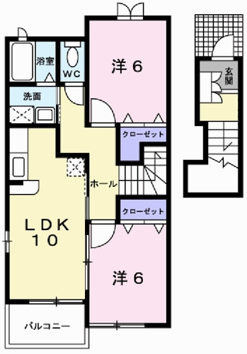 シュラインイーストの間取り