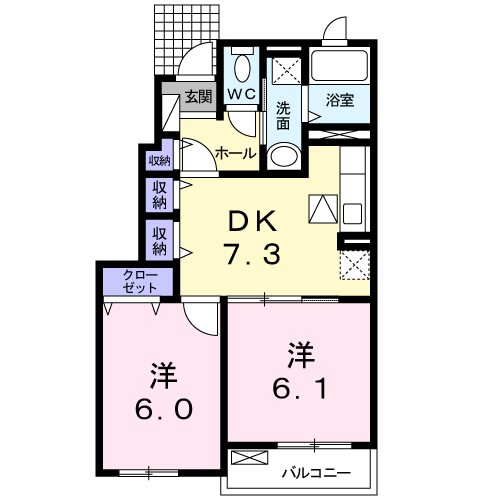 日置市伊集院町徳重のアパートの間取り