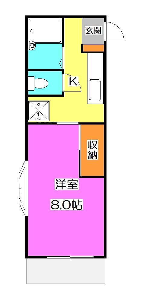 東京都清瀬市上清戸２（アパート）の賃貸物件の間取り