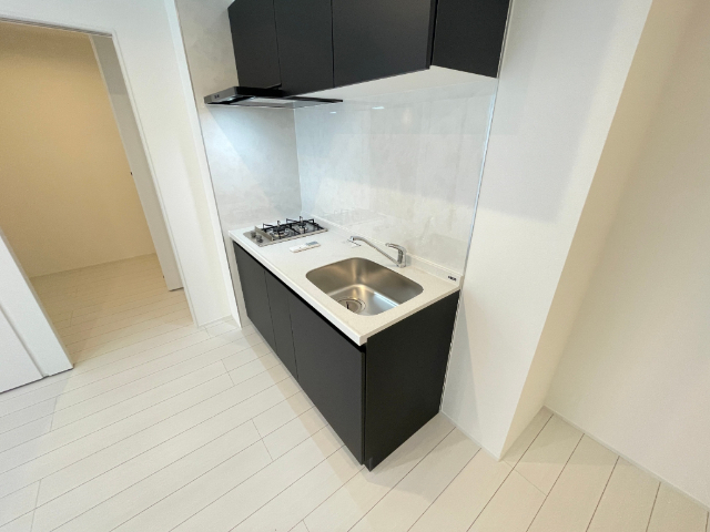 キッチン　２口コンロのシステムキッチン