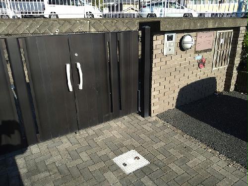 セキュリティ　オートロックゲート設置