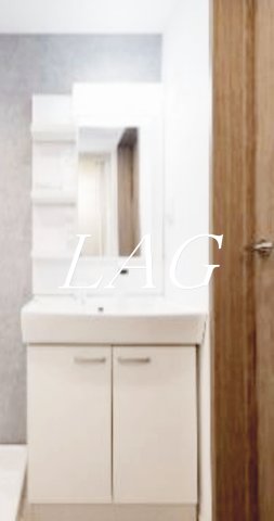 洗面設備　独立洗面台です。（同仕様設備です）