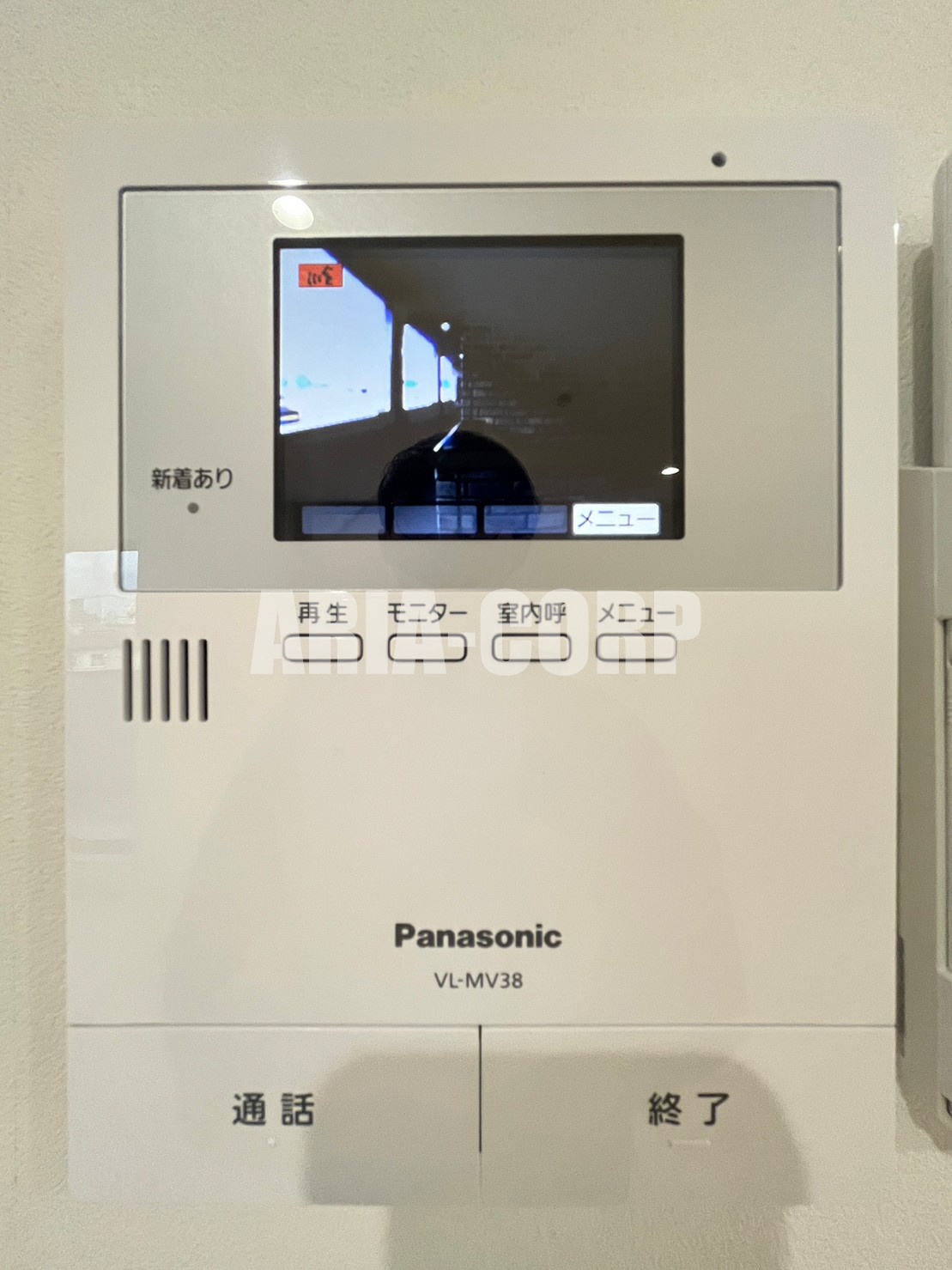 セキュリティ　録画機能付きTVモニターホンで外出時の訪問者も確認できます！