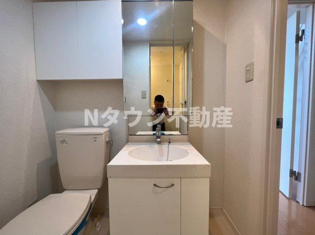 洗面設備　独立洗面化粧台が付いています