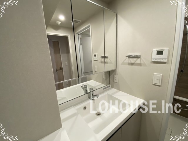 洗面設備　反転タイプ別室画像です