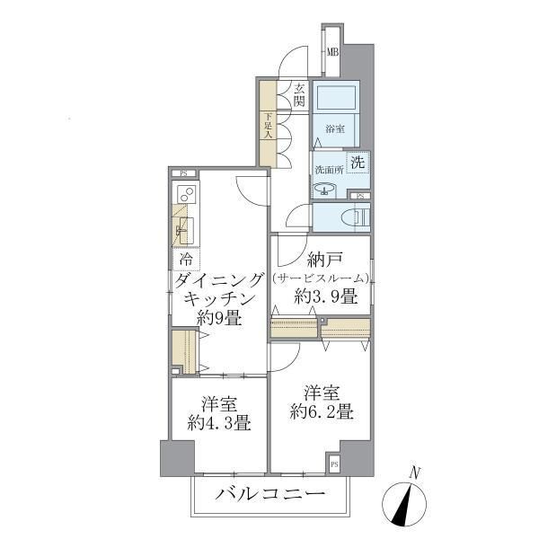 D’s VARIE阪東橋レジデンスの間取り写真