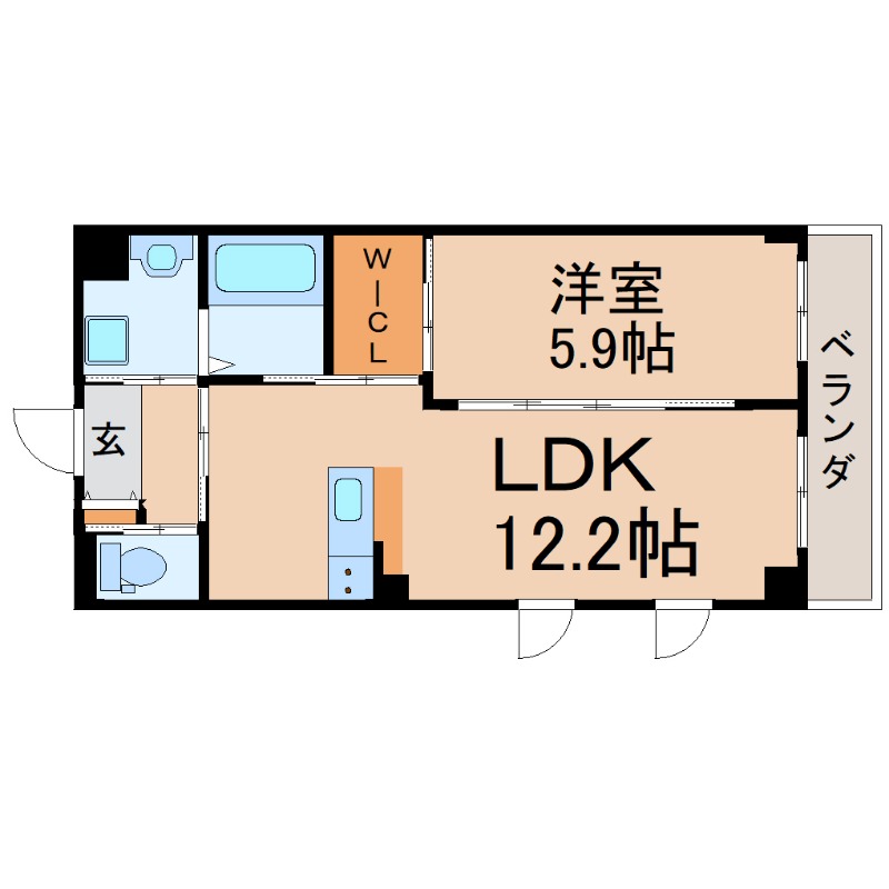 阪神本線 尼崎駅 徒歩16分 3階建 築1年の間取り写真