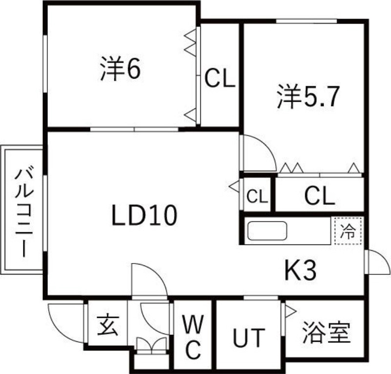 地下鉄東西線 南郷１８丁目駅 徒歩6分 4階建 築14年の間取り写真
