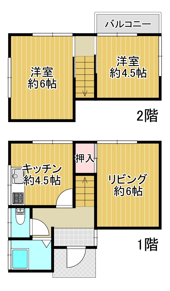 -三丁目不動産- 寄居町赤浜貸家Yの間取り写真